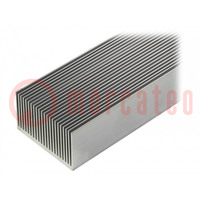 Heatsink: extruded; grilled; natural; L: 1000mm; W: 75mm; H: 45mm