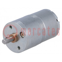 Motor: DC; with gearbox; 2÷7.5VDC; 600mA; Shaft: D spring; 73rpm