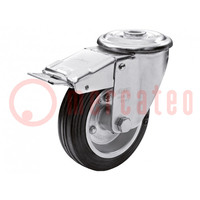 Rueda de transporte; Ø: 80mm; W: 25mm; H: 107mm; Carga rodante: 600N