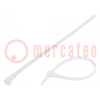 Cable tie; multi use; L: 250mm; W: 7.6mm; polyamide; 222N; natural