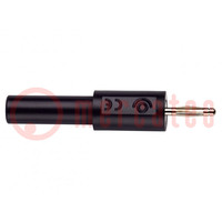 Adapter; 2mm banana; 36A; 70VDC; black; Type: non-insulated; 4mm