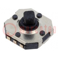 Microswitch TACT; SPST-NO; Pos: 2; 0.05A/12VDC; SMD; none; 1.6N