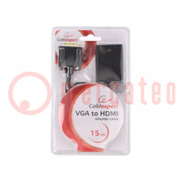 Adapter; HDMI 1.4; 0,15m; zwart