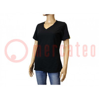 T-shirt; ESD; mannelijk,XL; katoen,polyester,koolvezel; zwart