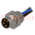 Connector: M8; 0.2m; male; PIN: 4; for panel mounting,screw-in
