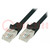 Patch cord; U/UTP; 5e; Line; CCA; PVC; schwarz; 0,5m; 26AWG