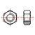Anyacsavar; hatszögletű; M3; 0,5; A2 rozsdamentes acél; H: 2,4mm