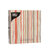 20 Servietten, 3-lagig 1/4-Falz 25 cm x 25 cm rost "Stripy". Material: Tissue. Farbe: rost