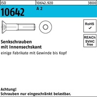 Senkschraube ISO 10642 Innen-6kt M8x 40