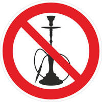 Verbotsschild - Verbotszeichen Shisha rauchen verboten, Alu, d = 31,5 cm