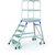 Podesttreppe, fahrbar, einseitig begehbar, Podesthöhe 1,2 m, 36 kg, Plattform 60,0 x 80,0 cm,