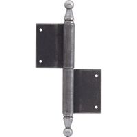 Produktbild zu Cerniera ficcia per porta con testa decorativa, SX, 140 x 210 mm, acciaio grezzo
