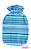 Detailbild - Wärmflasche aus Gummi, 2,0 l, Velourbezug Navy