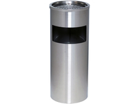 Standascher mit Abfallbehälter, gebürstetes Edelstahl, 610 mm, Ø 250 mm, silber
