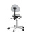 Hocker / Drehhocker / Arbeitsstuhl / Sattel TOP WORK 20 Kunstleder grau hjh OFFICE