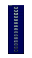 Bisley MultiDrawer™, 39er Serie, DIN A4, 15 Schubladen, oxfordblau