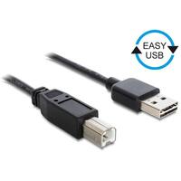 DELOCK Easy USB Kabel A -> B St/St 1.00m schwarz