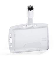 DURABLE HARTBOX MIT CLIP FÜR BETRIEBS-/ SICHERHEITSAUSWEIS, 54 x 85 mm, 10 Stk., transparent