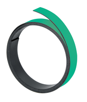 Magnetband, beschriftbar, 1000 mm x 15 mm, grün