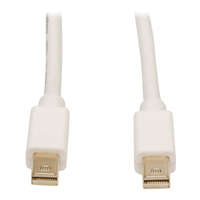 Tripp Lite P584-006 Mini DisplayPort Cable, 4K 60Hz (M/M), White, 6 ft. (1.8 m)