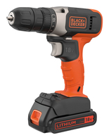Black & Decker BCD001C1-QW perceuse Sans clé Noir, Rouge