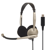 Koss CS100 USB auricular y casco Auriculares Alámbrico Diadema Juego Negro, Plata