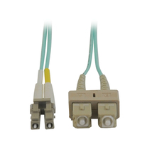 Tripp Lite N816-02M InfiniBand/fibre optic cable 2 M 2x SC 2x LC OM3 Bézs, Türkizkék
