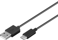 Goobay USB-A/USB-C, 1 m USB-kabel USB 2.0 USB A USB C Zwart