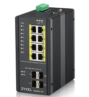Zyxel RGS200-12P Géré L2 Gigabit Ethernet (10/100/1000) Connexion Ethernet, supportant l'alimentation via ce port (PoE) Noir