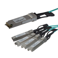 StarTech.com Cable de 3m AOC Compatible con Cisco QSFP-4X10G-AOC3M - 40G 1x QSFP+ a 4x SFP+ - Fibra Óptica Activa QSFP+ de 40GbE- C9300 C3850