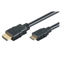 M-Cab HDMI Hi-Speed Kabel w/E - A/miniC - 4K/60Hz - 5.0m - schwarz