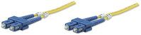 Intellinet Glasfaser LWL-Anschlusskabel, Duplex, Singlemode, SC/SC, 9/125 µm, OS2, 3 m, gelb