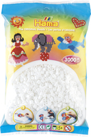 Hama Beads 201-01 Bag 3000 Beads White