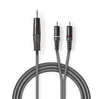 Nedis COTH22200GY50 audio kabel 5 m 3.5mm 2 x RCA Grijs