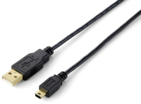 Equip 128225 kabel USB 3 m USB 2.0 USB A Mini-USB B Czarny