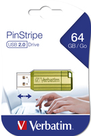 Verbatim Store n Go Pinstripe USB 2.0 Eucalyptus Green 64GB - - 64 GB USB-Stick USB Typ-A Blau