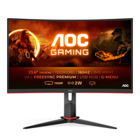 AOC G2 C24G2U/BK monitor komputerowy 59,9 cm (23.6") 1920 x 1080 px Full HD LED Czarny, Czerwony