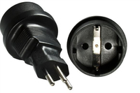 Microconnect PESCHBRA power plug adapter Type F Black