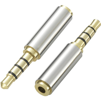 SpeaKa Professional SP-9067992 tussenstuk voor kabels 3.5 mm 2,5 mm Goud, Zilver