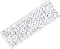 KeySonic KSK-6031INEL Tastatur USB QWERTZ Deutsch Weiß