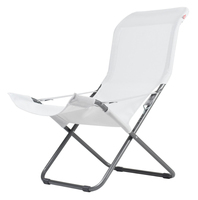 Fiam Fiesta Gartenstuhl Lounge Gepolsterter Sitz Gepolsterte Rückenlehne Stahl, Polyvinylchlorid (PVC) Weiß