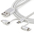 StarTech.com 1m USB-Mehrfachladekabel - USB auf Micro-USB oder USB-C oder Lightning für iPhone / iPad / iPod / Android - Apple MFi-zertifiziert - 3-in-1-USB-Ladegerät - Geflochten