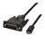 LogiLink UA0332 câble vidéo et adaptateur 3 m USB Type-C DVI-D Noir