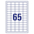 Avery LR3666-10 etiket Rechthoek Permanent Wit 650 stuk(s)