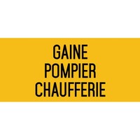 Gaine pompier chaufferie - autocollant - L.200 x H.100 mm