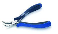 product - schmitz electronic snipe nose pliers ESD bent, long, serrated jaws - 5.1/2"
