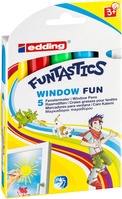 edding 16 FUNTASTICS WINDOW FUN window marker for children set of 5 assorted