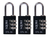 Toughlock Re-Codeable Black Combination Padlock 30mm (Pack of 3)