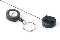 Durable Badge Reel with Keyring - Charcoal - Pack of 10