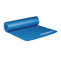 Relaxdays Yogamatte, 1 cm dick, für Pilates, Fitness, gelenkschonend, mit Tragegurt, Gymnastikmatte 60 x 180 cm, schwarz